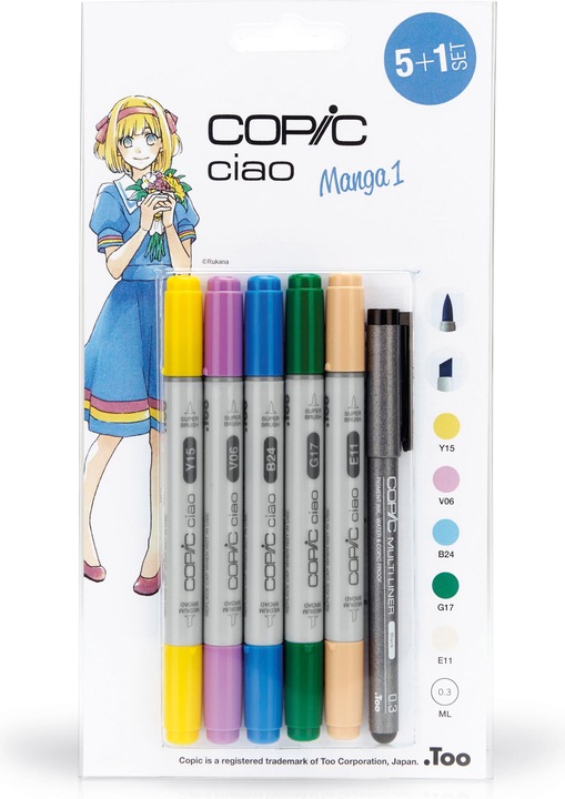 Produktbild Copic Ciao Manga 1 (Multicolor, 3 mm, 6 x)