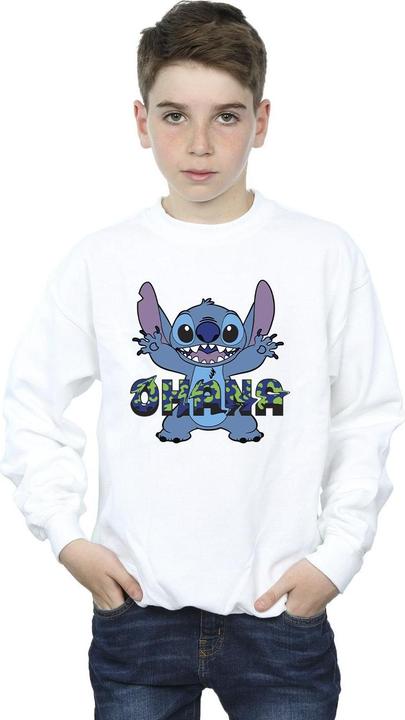 Produktbild Disney Lilo And Stitch Ohana Blue Glitch Sweatshirt Jungen (152, 158)
