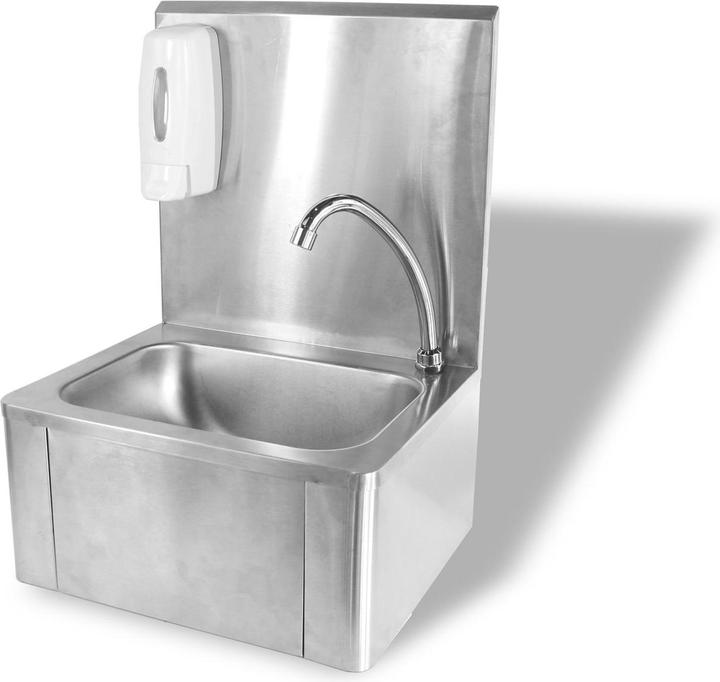 Produktbild Hendi Handwashbecken Kniebedienung + Seifenspender (400 mm, 330 mm)