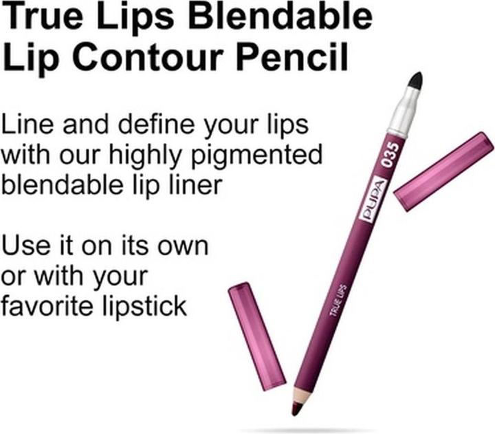 Actual product image Pupa Milano True Lips Lip Liner Smudger Pencil 035 Violet (035 Violet)