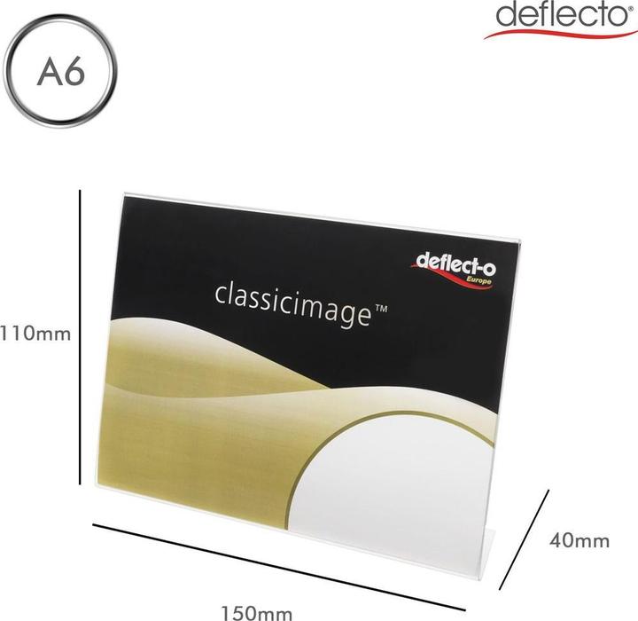 Actual product image Deflecto Classic Image Slanted Sign Holder, A6 portrait (A6)