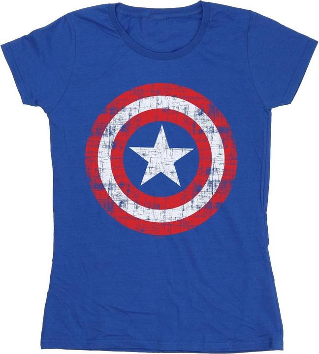Produktbild Avengers Captain America Scratched Shield TShirt aus Baumwolle (XL)
