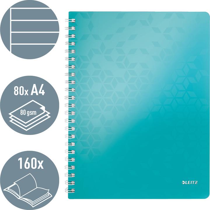 Immagine prodotto Leitz Quaderno a spirale WOW (A4, Righe, Copertina morbida)