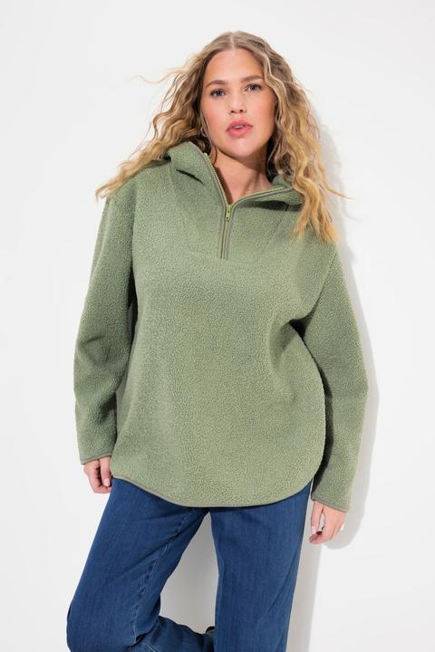 Produktbild Ulla Popken Teddypullover, Plüsch, Kapuze, Langarm (42, 44)