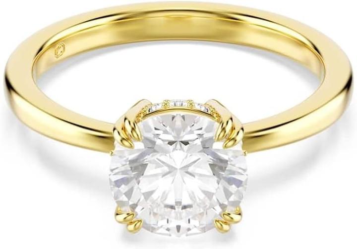Actual product image Swarovski Stilla Attract Cocktail Ring Rundschliff Weiss Goldlegierungsschicht (60)