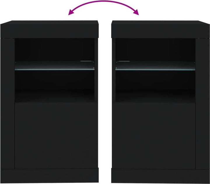 Actual product image vidaXL Side cabinet with LED lights black (41 x 37 x 67 cm)