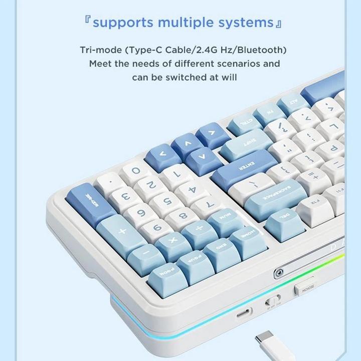Actual product image Mchose K99 Wireless Mechanical Keyboard (US, Cable, Wireless)