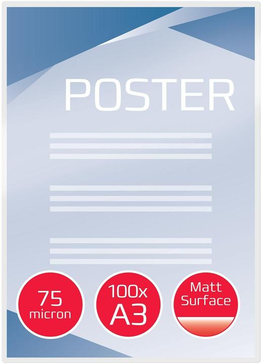 Produktbild GBC MATT POUCH - Heisslaminier-Folientaschen (A3, 100 Stk., 75 µm)