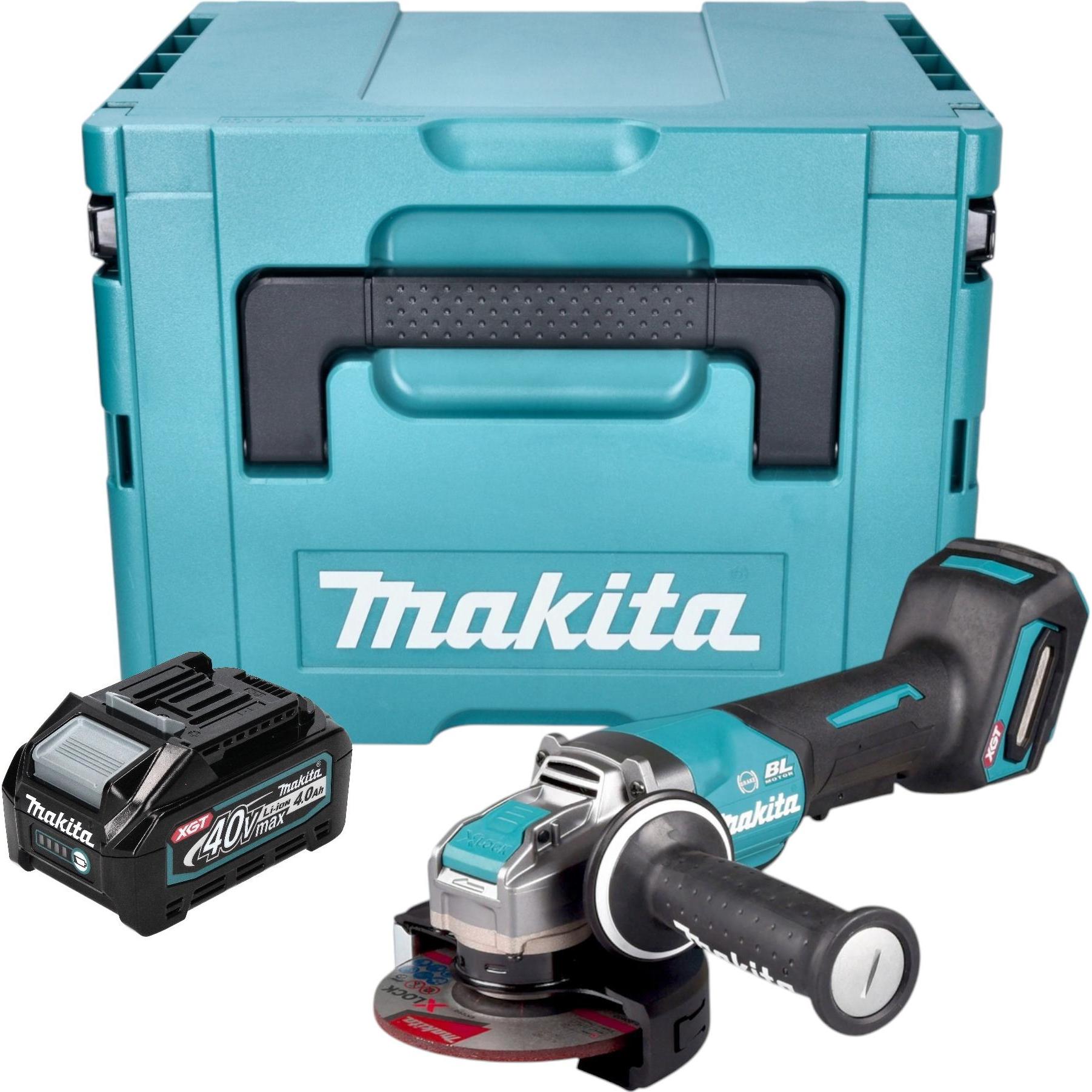 Makita, Winkelschleifer, GA 047 GM101 Akku Winkelschleifer 40 V max. 125 mm X-LOCK Brushless + 1x Akku 4,0 Ah + (125 mm)
