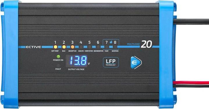 Produktbild Ective Multiload 20 LFP 20A/12V 8-Stufen Batterieladegerät (12V, 20 A)
