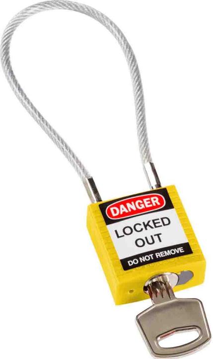 Immagine prodotto Brady SafetyPadlocks-CompactCable Keyed Yellow