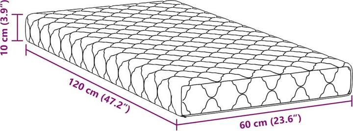Actual product image vidaXL Mattress comfort (Foam core, 60 x 120 cm)