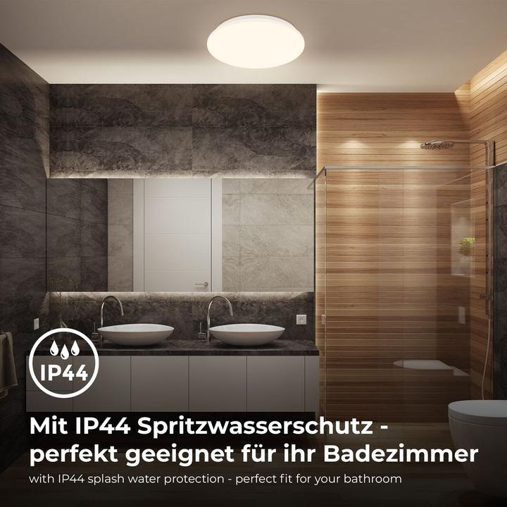 Produktbild B.K.Licht LED Deckenleuchte,Sensor,weiss, LED/12W (1300 lm)