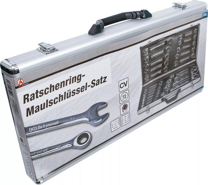 Actual product image BGS Ratchet ring spanner set (32 mm, 19 mm, 6 mm, 12 mm, 24 mm, 14 mm, 22 mm, 16 mm, 23 mm, 10 mm, 21 mm, 18 mm, 27 mm, 7 mm, 17 mm, 11 mm, 15 mm, 30 mm, 8 mm, 9 mm, 13 mm, 20 mm)