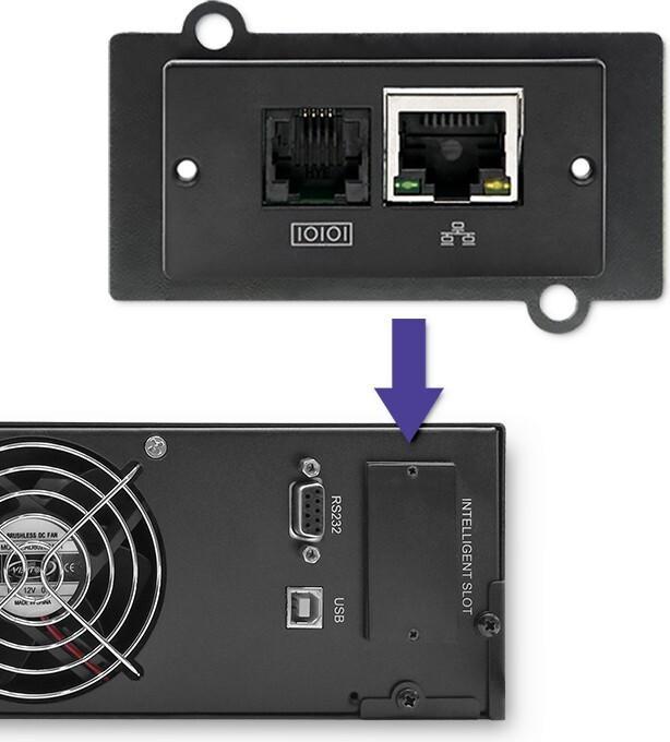 Image du produit Qoltec 53945 UPS 1KVA (1 VA, 800 W, Double convertisseur en ligne Onduleur)