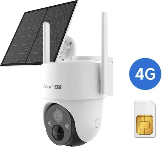 Actual product image Arenti GO3G Kit34G LTE Wireless 2K 3MP Battery Powered Security Camera Including Solar Panel (2304 x 1296 Pixels)