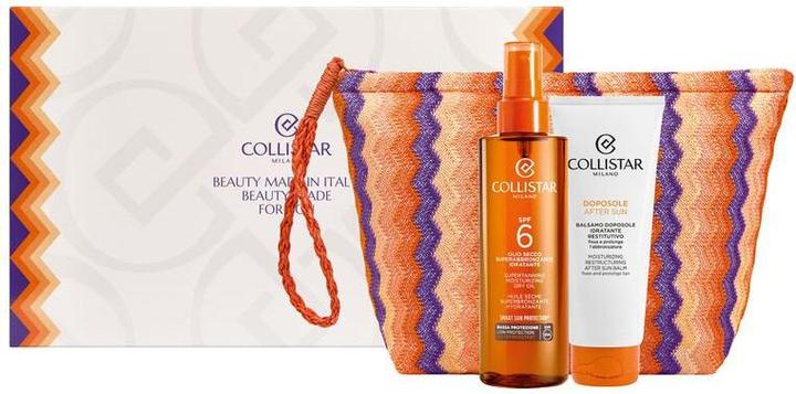 Actual product image Collistar Sun Kit Dry Oil Tanning Spf 6 200ml After Sun Balm 100ml Pouch