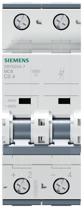 Produktbild Siemens SIEM 5SY5204-7 Leitungsschutzschalter 4A 2p