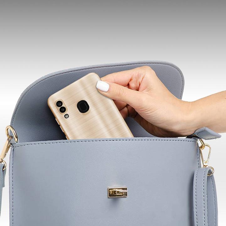 Actual product image Cadorabo Case for Samsung Galaxy A20 / A30 / M10s in TPU Brushed Camera Protector LM160 Style (Samsung Galaxy A20, Samsung Galaxy M10s, TCL A30)