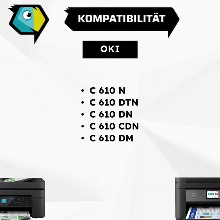 Produktbild Inkadoo Toner kompatibel zu OKI 44315305 / C610 Toner, gelb Gelb (Y)