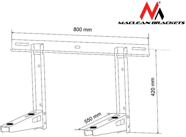 Image du produit Maclean MC-623 Support pour climatiseur charge max. 200kg