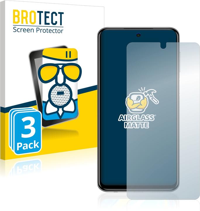 Actual product image BROTECT AirGlass Glass Matte (3 pcs., Xiaomi Redmi Note 9 Pro)