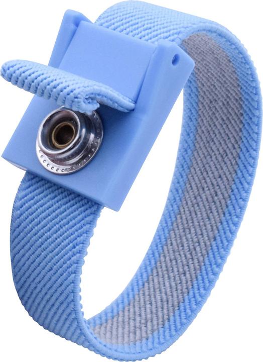 Image du produit Quadrios Bracelet poignet ESD Bleu Bouton-pression 10 mm (Protection statique)