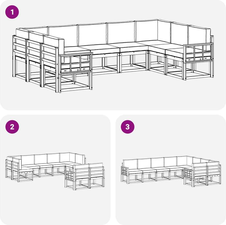 Produktbild vidaXL Outdoor-Sofagarnitur