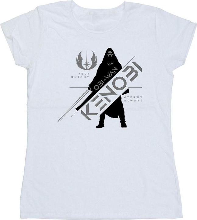 Actual product image Star Wars Womens/Ladies Obi-Wan Kenobi Jedi Knight Cotton T-Shirt (L)