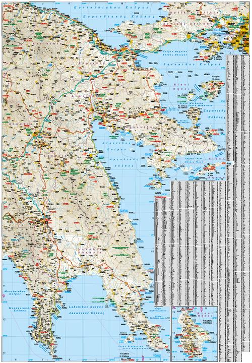 Actual product image Map Peloponnese