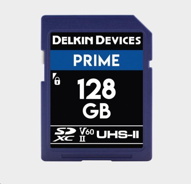 Actual product image Delkin PRIME UHS-II (V60) 128GB R:280MB/s W:150MB/s (128 GB, UHS-II)