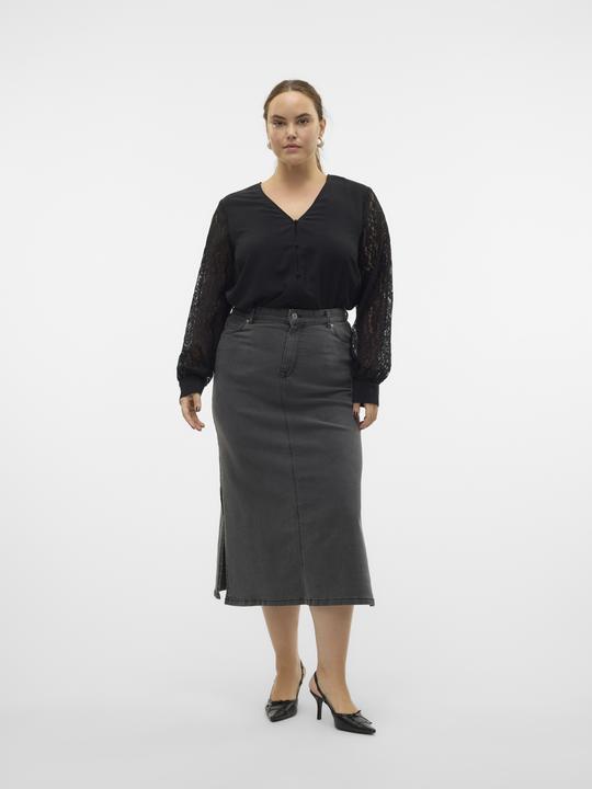 Immagine prodotto Vero Moda VMCSERENA Gonna lunga a vita alta in denim (46)