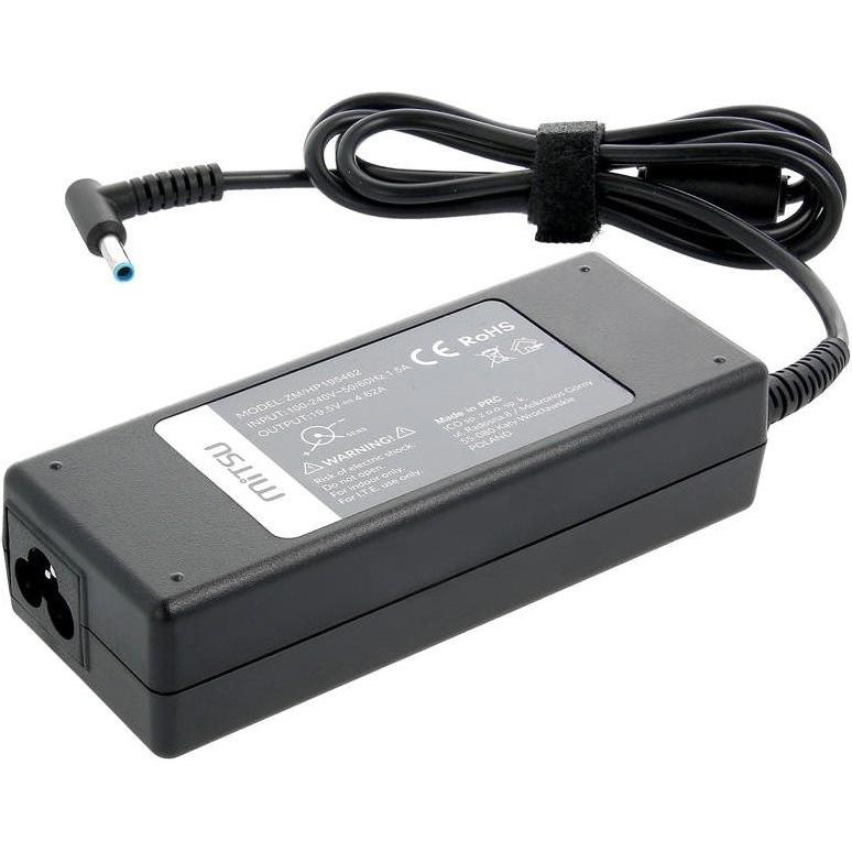 Thumbnail - Mitsu notebook charger 19.5v 4.62a 4.5x3.0 pin - hp (90 W), Notebook Netzteil, Schwarz