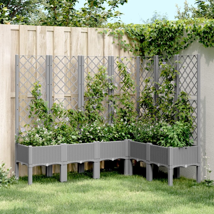 Actual product image VidaXL Planter with trellis PP