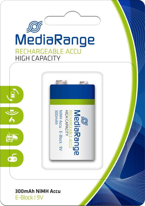 Actual product image MediaRange MRBAT124 (1 pcs., 6HR61, 300 mAh)