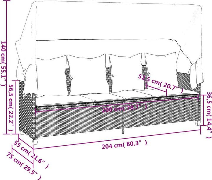 Produktbild vidaXL James (55 cm)