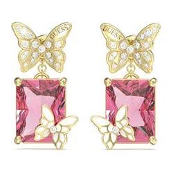Guess, Ohrringe, Chrysalis gold-plated butterfly earrings JUBE04089JWYGLPT/U