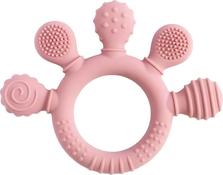 Milkii Anello da dentizione in silicone, rosa