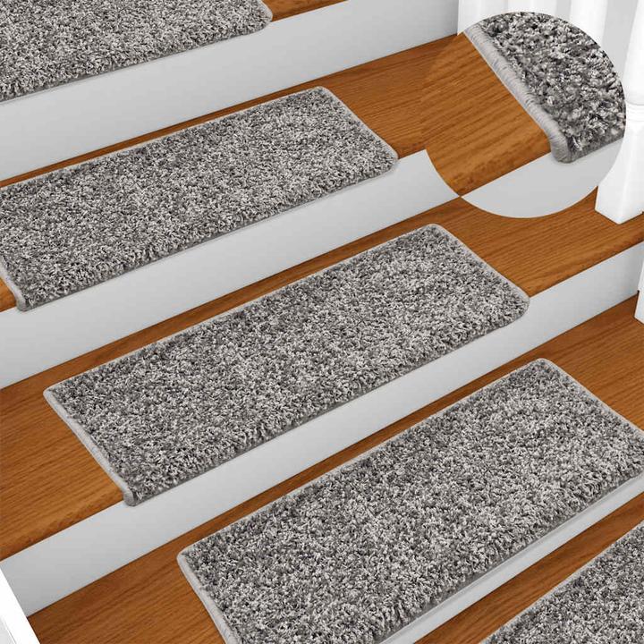 Actual product image vidaXL Step mats 20 pieces 65x21x4 cm Grey (65 x 21 x 4 cm)