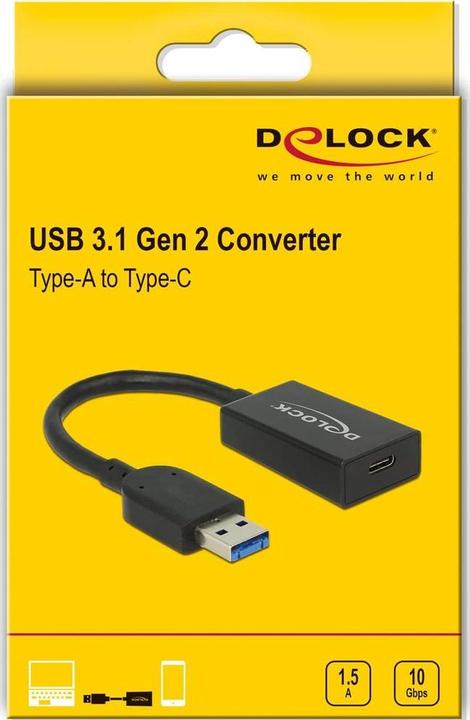 Productafbeelding Delock USB A naar C (0.15 m, USB 3.1)