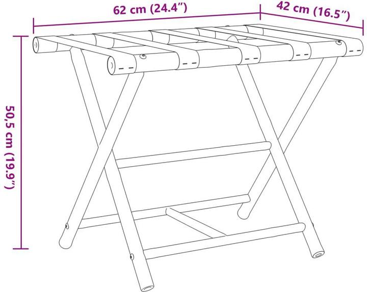 Produktbild vidaXL Gepäckablage (Kofferständer)