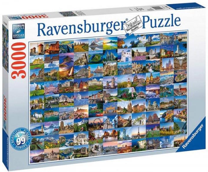 Actual product image Ravensburger 99 Beautiful Places of Europe (3000 pieces)