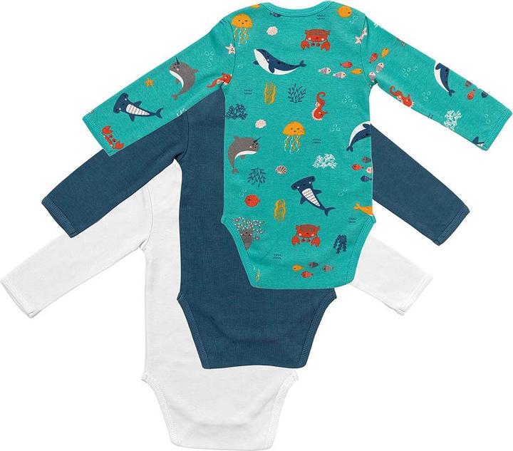Produktbild Schlummersack Bio Baby-Bodys langarm 3er-Pack (74)