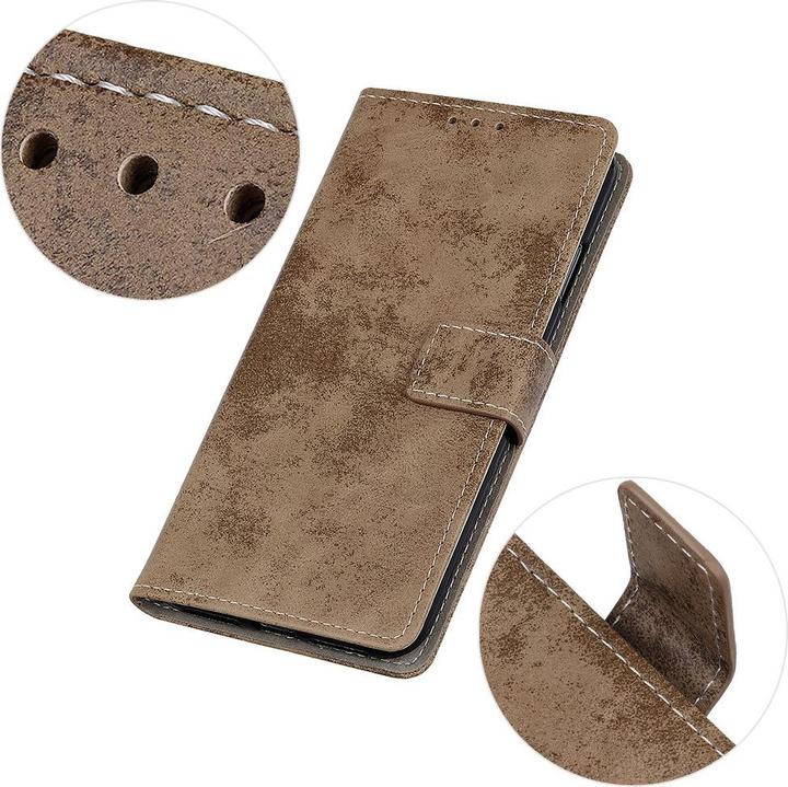 Produktbild Cover-Discount Nokia 5.4 - Vintage Etui Wildleder Optik khaki (Nokia 5.4)