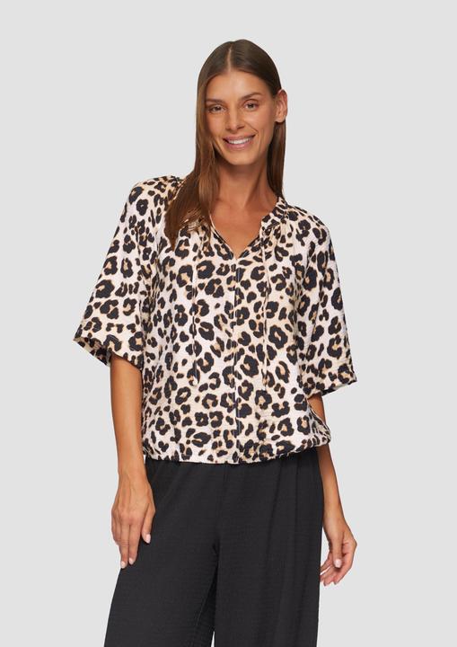 Immagine prodotto s.Oliver Bluse Strukturierte Bluse im O-Shape mit Raffdetails (36)
