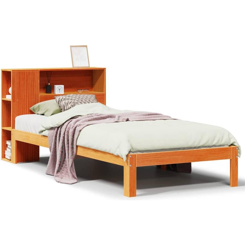 VidaXL, Bett, Bett mit Regal ohne Matratze (90 x 200 cm)