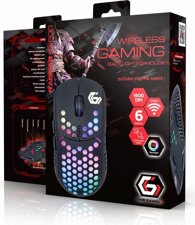 Image du produit Gembird Souris de jeu 12 boutons avec éclairage LED (Filaire)