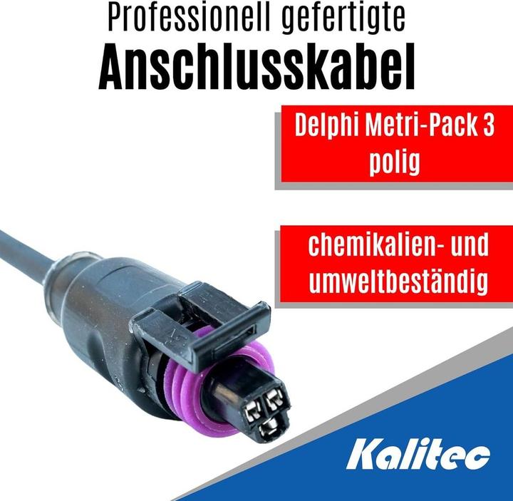 Produktbild Kalitec Delphi Metri-Pack 3 polig mit angespritztem 3 Meter PUR Kabel 3x0,75 mm² schwarz I konfektio (3 m)