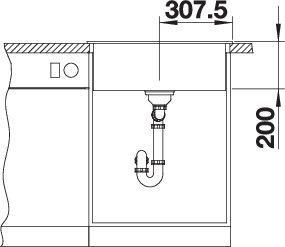 Actual product image Blanco Naxa 6 (Fitted sink, 61.50 cm, 51 cm)