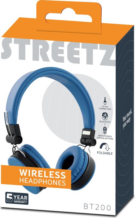 Actual product image Streetz BT200 (No noise cancellation, 22 h, Wireless, Cable)